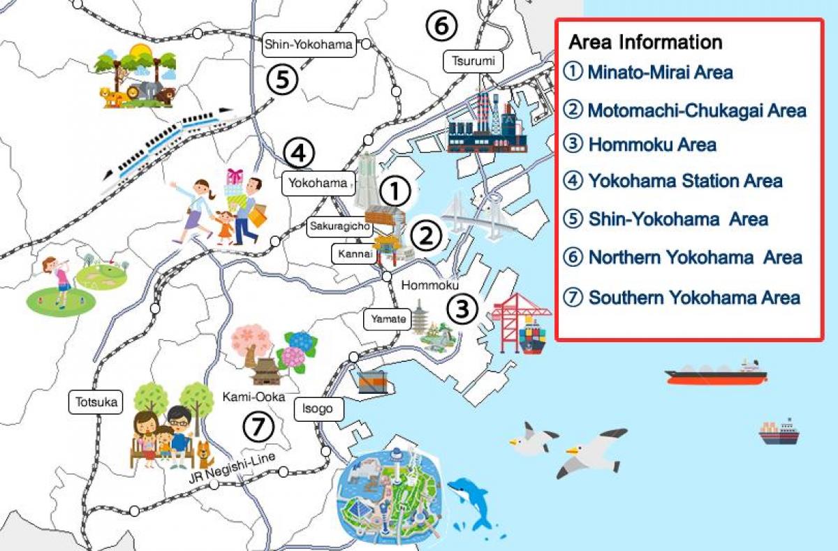 Yokohama przeglądowa mapa