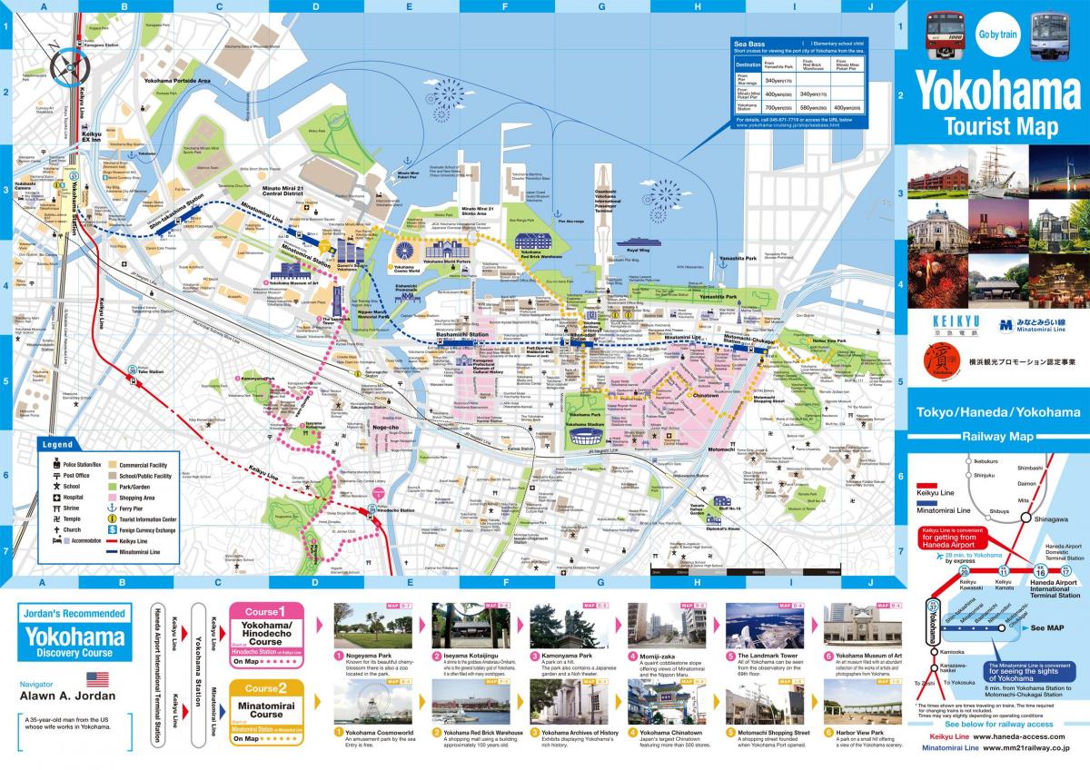 Mapa Yokohama zabytki
