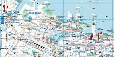 Chodzenie Yokohama mapie