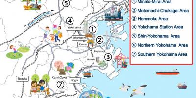Yokohama przeglądowa mapa