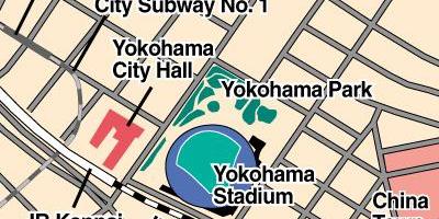 Mapa Yokohama stadium